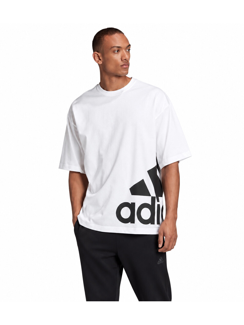 adidas mens Big Badge of Sport Boxy Tee Size M